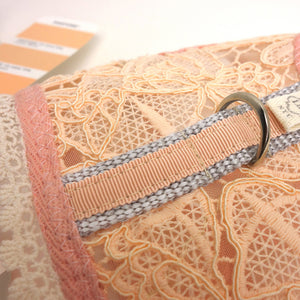 "Apricot"- handmade adjustable lace dog harness