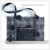 dog carrier, non-overheating, spring/summer lightweight 3D flowered pet tote "BLACK DALIA"