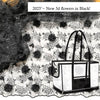 dog carrier, non-overheating, spring/summer lightweight 3D flowered pet tote "BLACK DALIA"