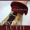 "METALLIC GOLD RUSH"-100% shearling handmade gold winter dog coat - small dog harness, small dog carrier by Lutii pet design