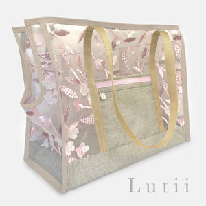 "SPRING"-Dog carrier-lightweight baby pink flowered tote. - small dog harness, small dog carrier by Lutii pet design