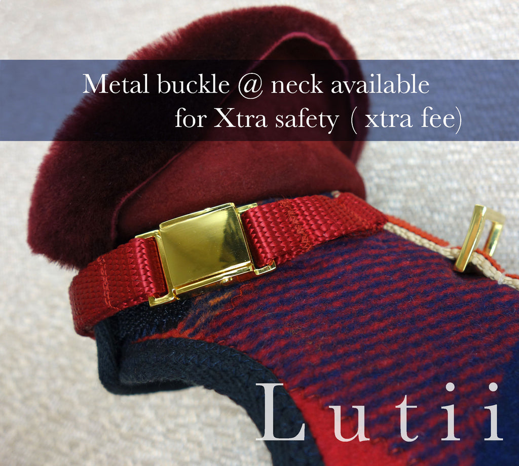 Safety metal buckle - Add on - small dog harness, small dog carrier by Lutii pet design