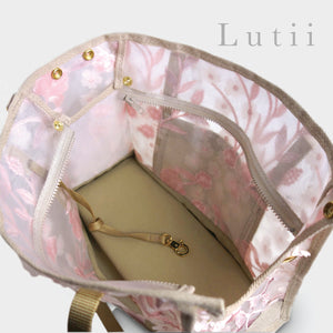 "SPRING"-Dog carrier-lightweight baby pink flowered tote. - small dog harness, small dog carrier by Lutii pet design